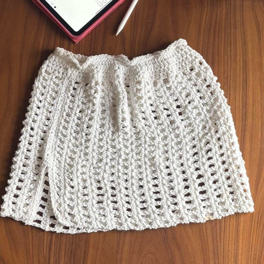 Polly “Cheeky” Crochet Mini Skirt